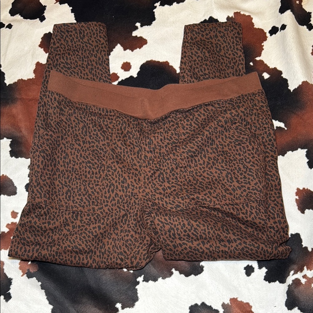 No Boundaries Brown Leopard Print Jeggings Size XXXL